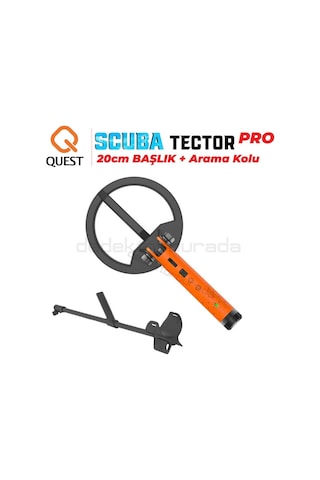Scuba Tector Pro Su Altı Dedektörü & Sahil Arama Dedektörü - 20 Cm Başlıklı - Arama Kollu