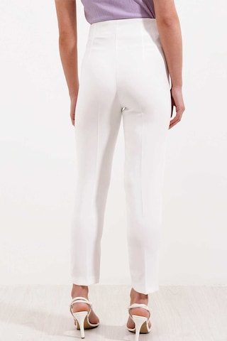 Gabria Yüksek Bel Kumaş Pantolon Ekru