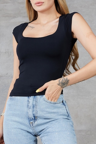 Cojans Kadın U Yaka Kısa Kol Likralı Body Çok Renkli