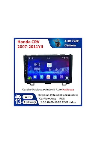 Honda-crv-2007-2011yıl Carplay 9inç 2/32gb Multimedya