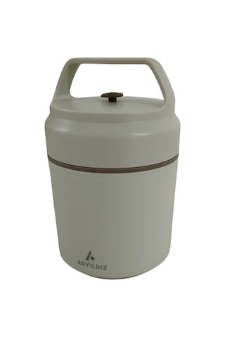 Aryıldız Bento Yuvarlak Lunch Box Yemek Termosu Bej 420 Ml Bej