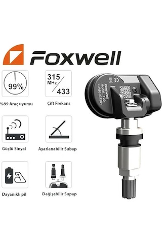 Foxwell T20 Universal Lastik Basınç Tpms Sensörü Metal Supap