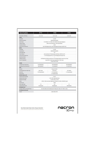 Necron 2KVA/2KW Yeni Nesil DT 2K Online UPS Güç Kaynağı