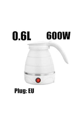 White 0.6l Mini Katlanır Su Isıtıcısı Taşınabilir Su Isıtıcı
