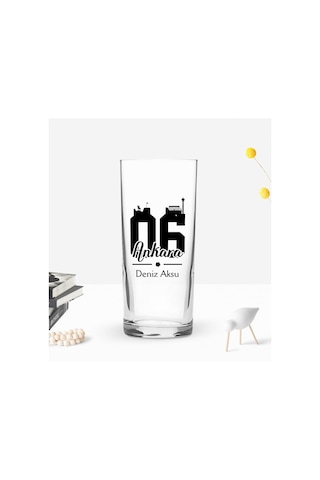 Bk Gift Kişiye Özel İsimli Dtf Ankara Plaka Şehir Tasarımlı Rakı Bardağı, Arkadaşa Hediye, Sevgiliye Hediye Kobitmeyencom30216 Bk Gift