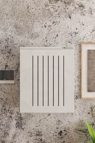 Duvara Monte Modem Saklama Kutusu Ahşap / Modern Tasarım Beyaz