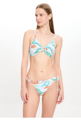 Toosalty Kadın Çok Renkli Dokulu Geniş Üçgen Bikini Takımı 25sw002st Çok Renkli