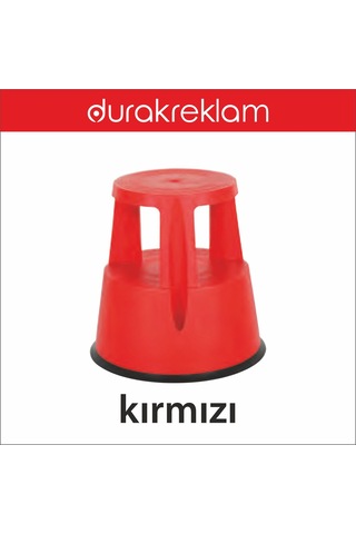 Tekerlekli Tabure Kırmızı