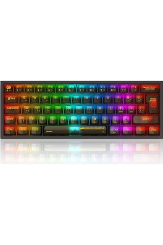 Redragon K617 Rgb Fizz Şeffaf Siyah Kablolu Mekanik Türkçe Klaye