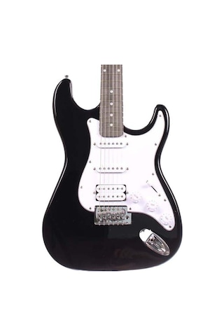 Strat Kasa Hss Manyetik Aeg100 Siyah Elektro Gitar Kılıf-pena-kablo Dahil
