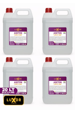 Luxor Kimya %99 Saf Aseton 20 Lt 5 Lt X 4 Adet