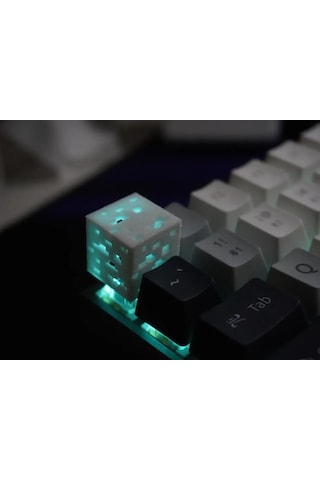 Minecraft Maden Blok Keycap 2'li Set Rgb Uyumlu Tuş Başlığı C