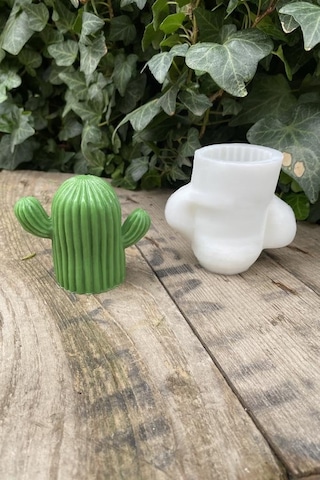 Rufus Concept Saguaro Kaktüs Mum Kalıbı Silikon Çok Renkli