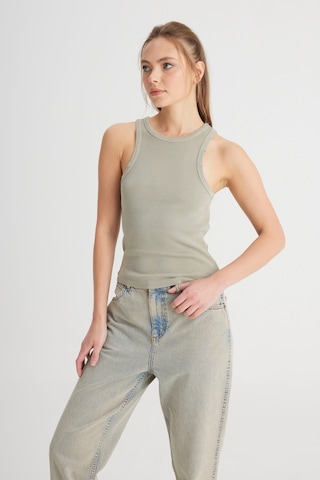 Wrangler Slim Fit Dar Kesim Bisiklet Yaka Haki Bluz W241281801 Haki