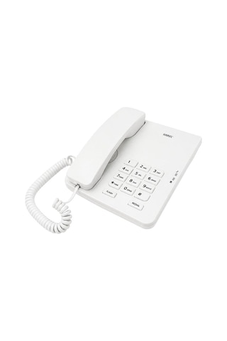 Karel Tm-140 Analog Sabit Kablolu Ekransız Beyaz Masaüstü Telefon Analog Telefon