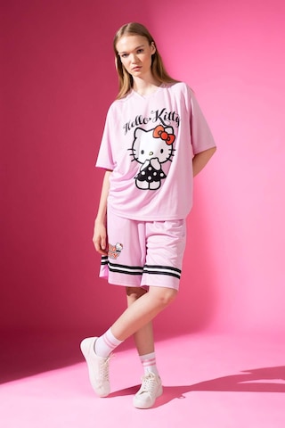 Defacto Coool Hello Kitty Loose Fit Şort D4219AX24HSPN614 Pembe