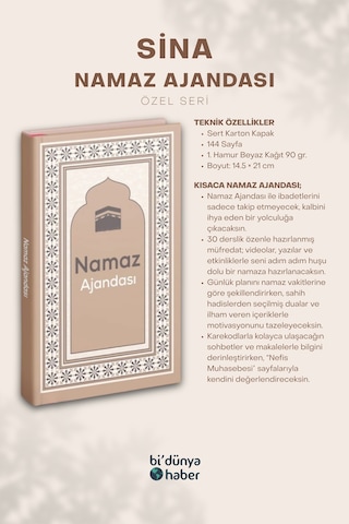 Sina Namaz Ajandası Özel Seri Çok Renkli