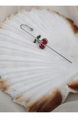 Kıkırdak Küpe Kararmaz Çelik 316l Lüks Kadın Küpe 16990 Gri