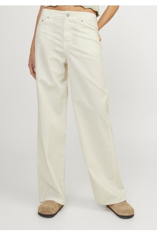 Jack & Jones Kadin Keten Karisimli Pantolon - Lisa 12255422 Vanilla Ice Beyaz