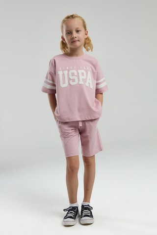 Kız Çocuk Pembe Bermuda Takım Us2091 Pembe