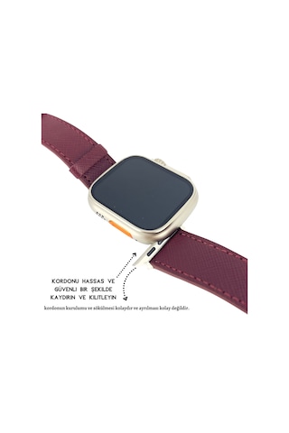 Dxl El Yapımı Hakiki Deri Kutulu Apple Uyumlu Watch Kordon 42mm 44mm 45mm 49mm Watch Ultra Kayış