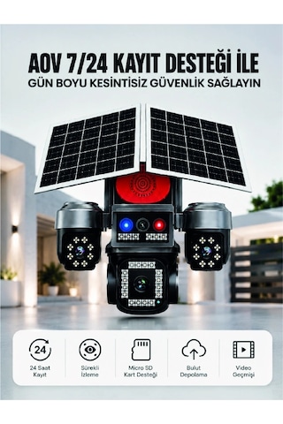 4g Sım Kartlı Uzaktan İzlemeli Akıllı Güvenlik Kamerası Çift Yönlü Ses - 2000