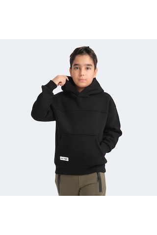 Slazenger LENE Çocuk Kapüşonlu Cepli Siyah Sweatshirt