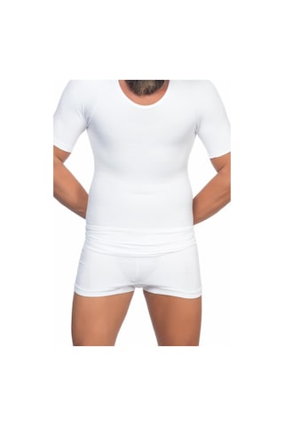 Moon Wear Beyaz Mı Emay E1010 Yarım Kol Erkek Korse Atlet Beyaz