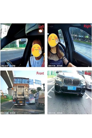 4 Kameralı 1080p Hd Araç İçi Kamera Ön Arka Yan Sağ-sol Açılar 32gb Hafıza Kartı Takılabilir