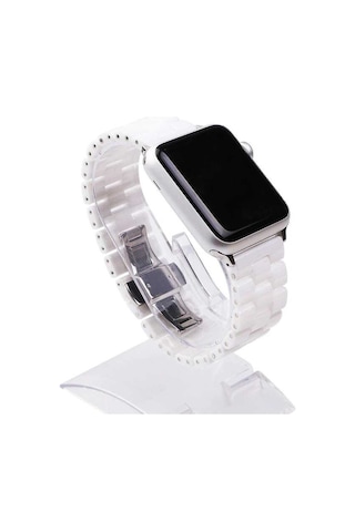 Ekılıf - Apple Uyumlu Watch 38mm - Kordon Metal Kordon Krd-15 - Siyah