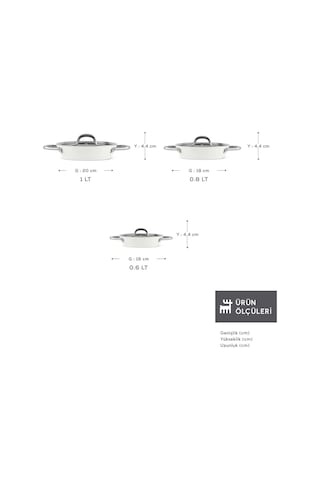 Karaca x Refika Swiss Crystal Creamy Metal 6 Parça Sahan Set Krem