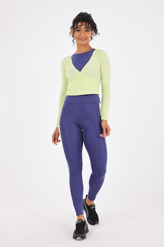 Scorp Equinox Kadın Spor Atlet Uzun Tayt Bluz 3lü Takım Saks STANDART