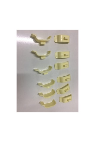 Korniş Stor Zebra Plastik Portray Montaj Aparatı 12 Adet - Dar Kasa Krem