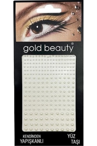 Gold Beauty 244 Adet Kendinden Yapışkanlı Inci Tırnak Taşı ve Yüz Taşı Vücut Taşı-8682376125031