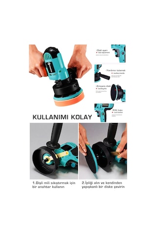 Prohummer Ph324 Elektrikli Dikey Polisaj Zımpara Makinesi - 125mm Mavi