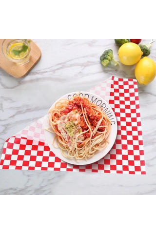 100 Adet Damalı Deli Şeker Sepeti Liner Gıda Wrap Kağıtları, Yağ Çok Renkli