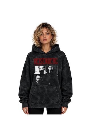 Sevbano Heisenberg Breaking Bad Walter White Baskılı Unisex Oversize Prem Siyah