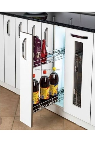 Teleskopik Yandan Raylı Frenli 12 CM Şişelik Yağdanlık