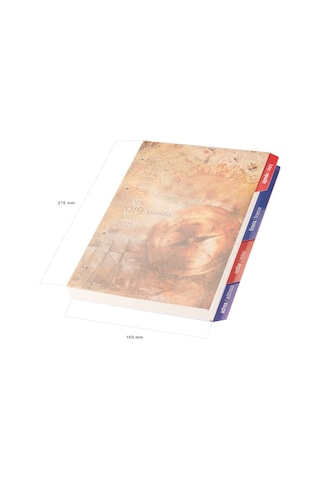 Organizer Ajanda Tarihsiz Çizgili 4 Halkalı 19.5x23 CM - Kahve Kahverengi
