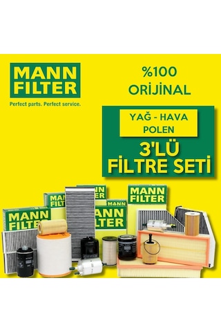 Suzuki Vitara 1.6 Mann-Filter Filtre Bakım Seti 2015-2020 3Lü 553115294