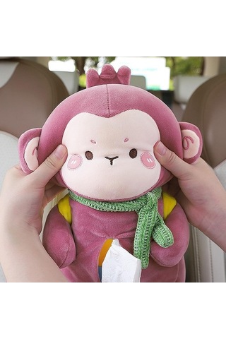 Createtech Sevimli Peluş Saklama Kutusu - Ofis, Ev, Araba İçin Martı Desenli Martı