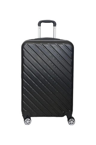 Abs Kullanışlı Renkli Büyük Boy Valiz Siyah