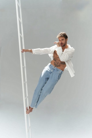 Mai Collection Mai Studios Co. Fergusan Kemer Detay Mavi Erkek Jean Pantolon Mavi