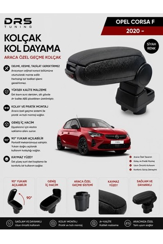 Opel Corsa F 2020 - Kolçak Kol Dayama Siyah