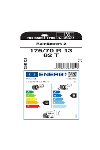 Unıroyal 175/70R13 82T Rainexpert 3 Oto Yaz Lastiği 2026