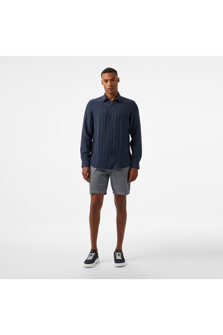 Nautica Erkek Lacivert Classic Fit Çizgili Gömlek Çizgili W55446t Lacivert