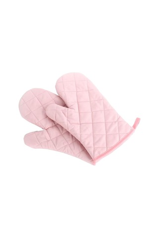 Fırın Eldiveni, Premium Isıya Dayanıklı Mutfak Eldiveni Pamuk Ve Polyester Kapitone Büyük Boy Eldiven, 1 Çift Pembe Diğer