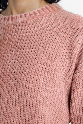 Defacto Regular Fit Bisiklet Yaka Şönil Kazak C6227ax25cwpn450 Pembe-pn450