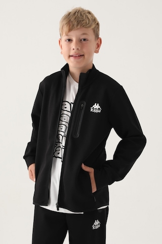 Kappa Siyah Fermuarlı Polar Erkek Çocuk Sweatshirt