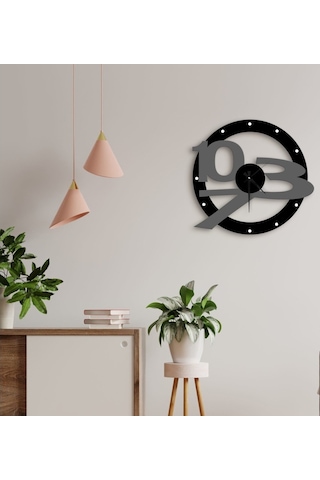 Bk Gift Dekoratif 45Cm Ahşap Duvar Saati-159